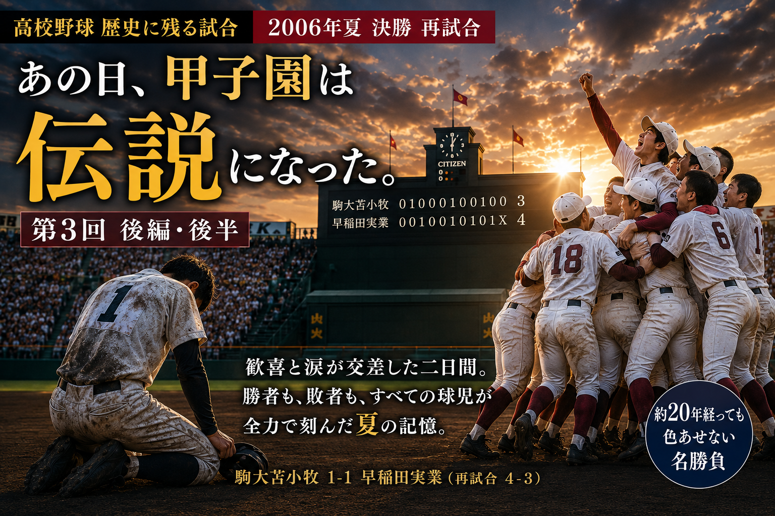 あの日、甲子園は伝説になった【第3回 後編・後半】